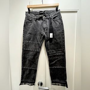 NWT The Kooples Nelly Baggy Patchwork Denim Jeans